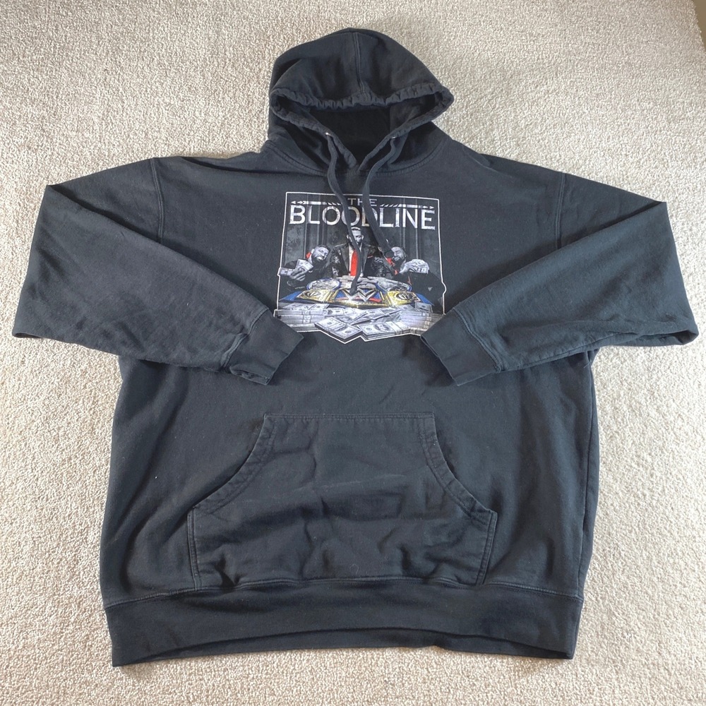 WWE Authentic The Bloodline Hoodie Womens 2XL Black We The Ones Graphic‎